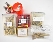 A collection of re-loading items comprising .480 Ruger dies, .40-65 dies, 50 .40-65 and 20 .40-60