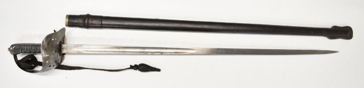 Edwardian 1895/97 pattern officer's sword by Mole, the 82.5cm single fullered blade with Mole