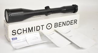 Schmidt & Bender Klassik 8x56 rifle scope with lens covers, in original box with instructions.
