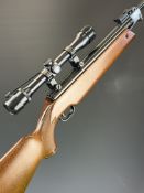 Feinwerkbau Sport 124 .177 air rifle with chequered semi-pistol grip, raised cheek piece, adjustable