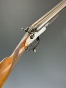 Joseph Lang & Sons 12 bore side by side hammer action shotgun with named and engraved locks,