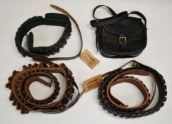 Six 12 and 20 bore shotgun cartridge bags and belts including Jack Pyke, all unused some with