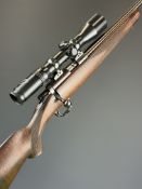 Kimber Model 82 .22 bolt-action rifle with chequered semi-pistol grip and forend, sling mounts,