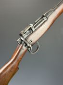 Lee-Enfield No 4 Mk I .410 shotgun converted from a .303 bolt-action service rifle with adjustable