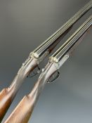 Pair of Holland & Holland 12 bore side by side ejector shotguns, each with named and engraved locks,