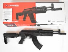Crosman AK-1 .177 CO2 air rifle with chequered pistol grip, composite folding stock, adjustable