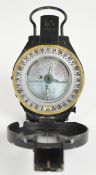 British 1980s L1A1 prismatic marching compass stamped L1A1 SIS 2695 and 6605-99-531-2510