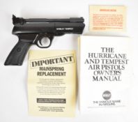 Webley Tempest .22 target air pistol with shaped and chequered composite grips and adjustable sights