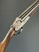 Genoss D Buchsenmacher of Ferlach Austria 12 bore side by side sidelock ejector shotgun with heavily