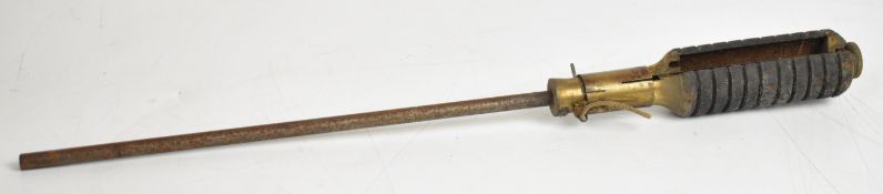 WW1 British No24 or similar inert sectioned rifle grenade, screw off top number 2072, and