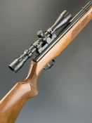 Weihrauch HW57 .177 underlever air rifle with chequered semi-pistol grip, raised cheek piece,
