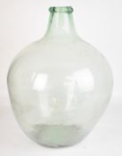 Large 19th/20thC glass carboy with impressed N to rim, diameter 45, height 56cm