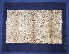 19thC taxidermy leopard skin mounted on felt, brought back from India circa 1890-1900 by the