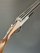 Victor Sarasqueta 12 bore side by side ejector shotgun with named and engraved locks, engraved