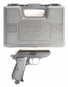 Umarex Walther PPK/S .177 CO2  air pistol with textured composite grips and fixed sights, serial