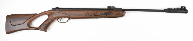 Kral Arms N-05 C .22 air rifle with composite faux wooden stock, textured semi-pistol grip and