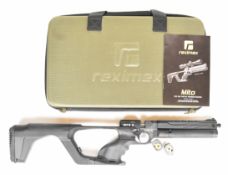 Reximex Mito S .22 PCP target air pistol/ rifle with removable stock, shaped and textured grip,