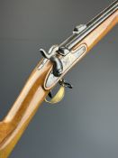 Antonio Zoli & Co .58 muzzle loading percussion hammer action gun with eagle engraved to the lock,
