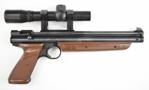 Crosman American Classic Model 1377 .177 target air pistol with shaped faux wooden grips and