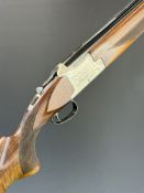 Laurona 12 bore over and under ejector shotgun with engraved action, underside, trigger guard and