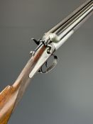 Elizabeth Fletcher of Gloucester 12 bore side by side hammer action shotgun with named and
