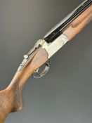 AYA Yeoman 12 bore over and under ejector shotgun with engraved locks, underside, top plate and