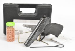 Baikal MP-654K .177 CO2 air pistol with chequered composite grips and fixed sights, serial number