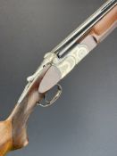 Gamba 12 bore over and under ejector shotgun with engraved action, underside, trigger guard, top