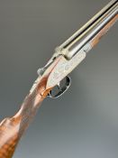 AYA No 1 12 bore side by side sidelock ejector shotgun with engraved hand detachable locks, named