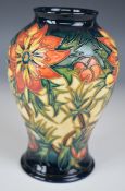 Moorcroft baluster vase decorated in the Spike pattern, signed and dated 97 to base, with box,