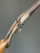 Edwin Chamberlain of Andover 12 bore single barrelled hammer action shotgun with named and