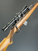 BRNO Model 2 .22 bolt-action rifle with chequered semi-pistol grip, sling mounts, multi-shot