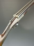 Webley & Scott 700 12 bore side by side ejector shotgun with named and engraved locks, engraved