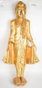 Large gilt wood figure of Buddha, H88cm