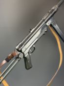 Marushi 6mm blank plug firing MP40 submachine gun with folding metal stock, composite pistol grip