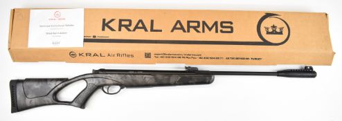 Kral Arms N-05 C .22 air rifle with composite stock, textured semi-pistol grip and forend, raised