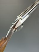 William Powell & Son 12 bore side by side ejector shotgun with named and engraved locks, engraved