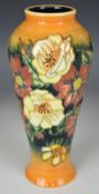 Emma Bossons for Moorcroft baluster vase decorated in the Victoriana pattern, signed and dated 967