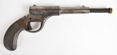 Friedrich Langenhan Dolla air pistol with chequered metal grips, NVSN.  PLEASE NOTE THAT ALL POST-