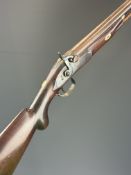 Unnamed single barrelled muzzle loading percussion hammer action gun with chequered semi-pistol