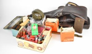 Over one hundred 12 bore shotgun cartridges together with various accessories including cleaning