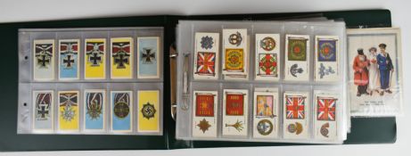 [Militaria] Album of over eight hundred cigarette cards including almost two hundred silk printed