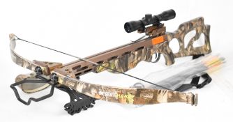 EK Archery Research Dessert Hawk crossbow with Next Microprint camouflage finish, semi-pistol