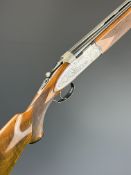 Beretta S57 EL Skeet 12 bore over and under ejector shotgun with rose and scroll engraved sidelock