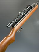BSA Meteor Mk. II .177 air rifle with semi-pistol grip, adjustable sights and Bentley 4x15 scope,