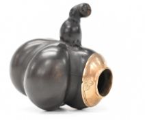 Yerba Mate gourd with 9ct gold mount, diameter 9 x H9.5cm