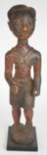 African tribal carved wood Blolo Bla figure, probably Cote d'Ivoire / West Africa, H48cm. By