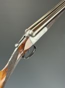 J&W Tolley 12 bore side by side shotgun with named and engraved locks, engraved underside, trigger