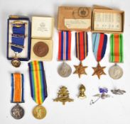 WW1 and WW2 medals comprising WW1 British War Medal and Victory Medal named to 30625 Pte B.
