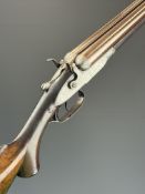 E&G Higham of Liverpool 12 bore side by side hammer action shotgun with named and engraved locks,